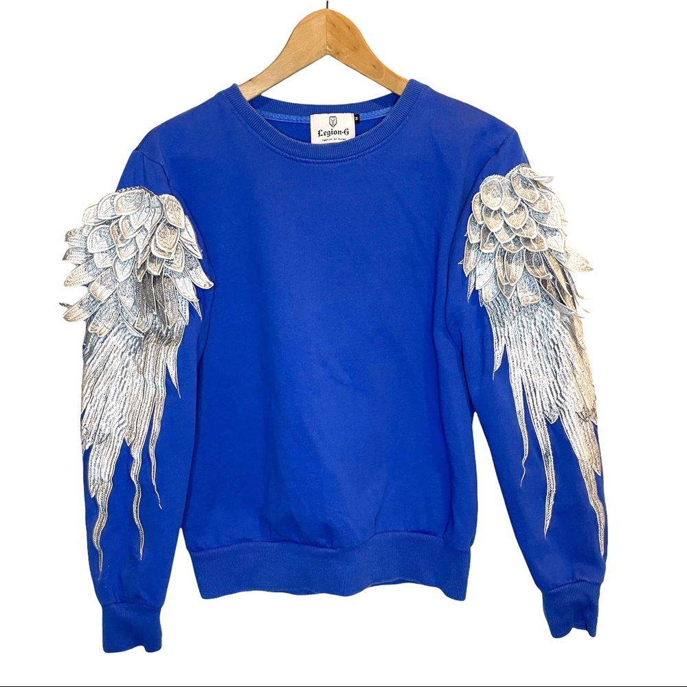 LEGION G Blue Fashion by Korea Sweater with Wings